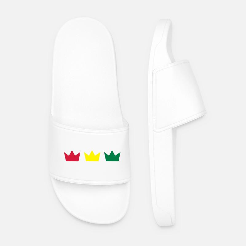 Rasta farben - Männer Badelatschen - Weiß