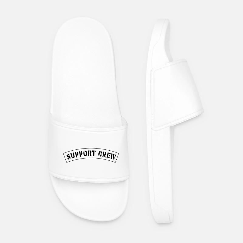 Support Crew Style Patch - Männer Badelatschen - Weiß