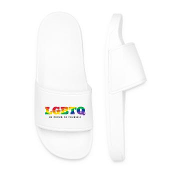Fierté LGBTQ Soyez fiers de vous - Claquettes Homme - blanc - Devant
