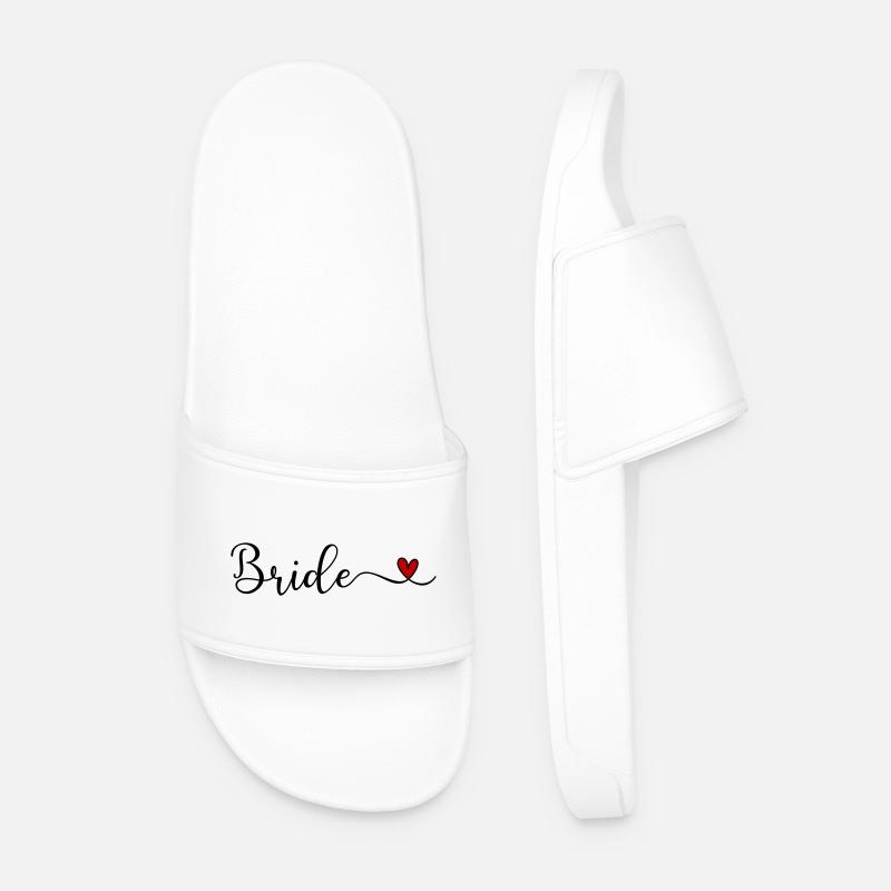 Braut - Männer Badelatschen - Weiß