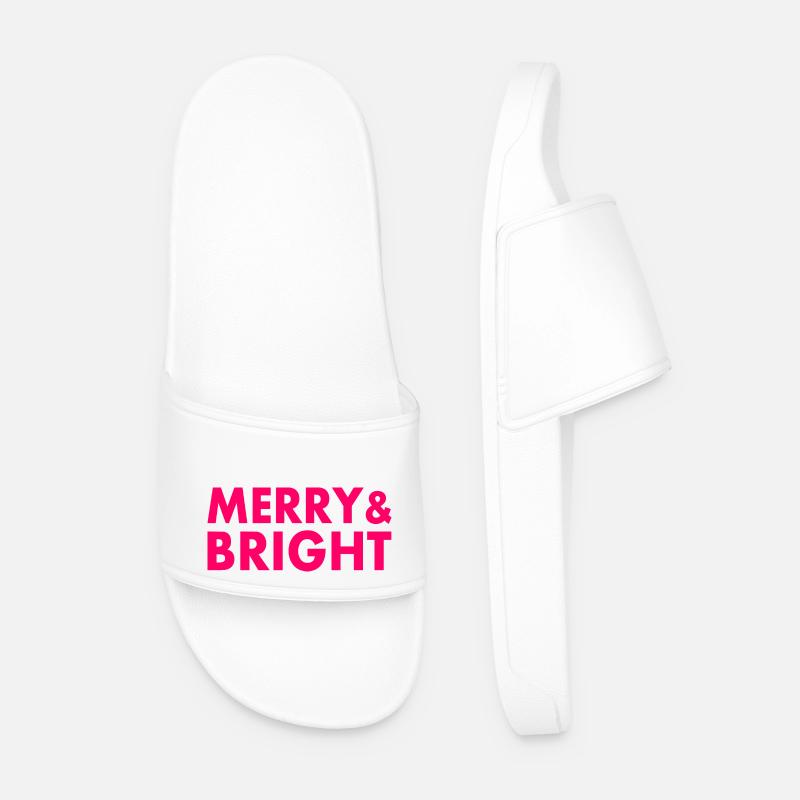 Merry and bright - Männer Badelatschen - Weiß