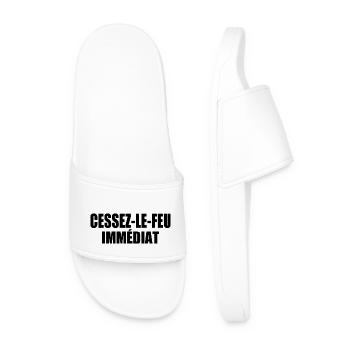 cessez-le-feu immédiat - Claquettes Homme - blanc - Devant