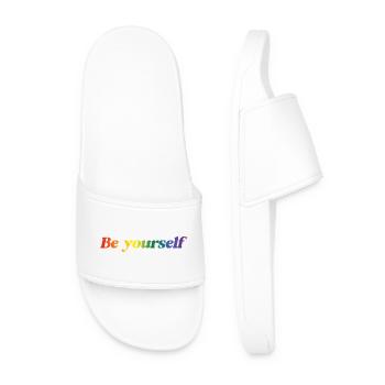 LGBT Pride Month - Be yourself - Men’s Pool Sliders - white - Front