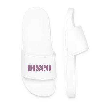 DISCO Retro Party Vibes Pink Disco Queen - Männer Badelatschen - Weiß - Vorne