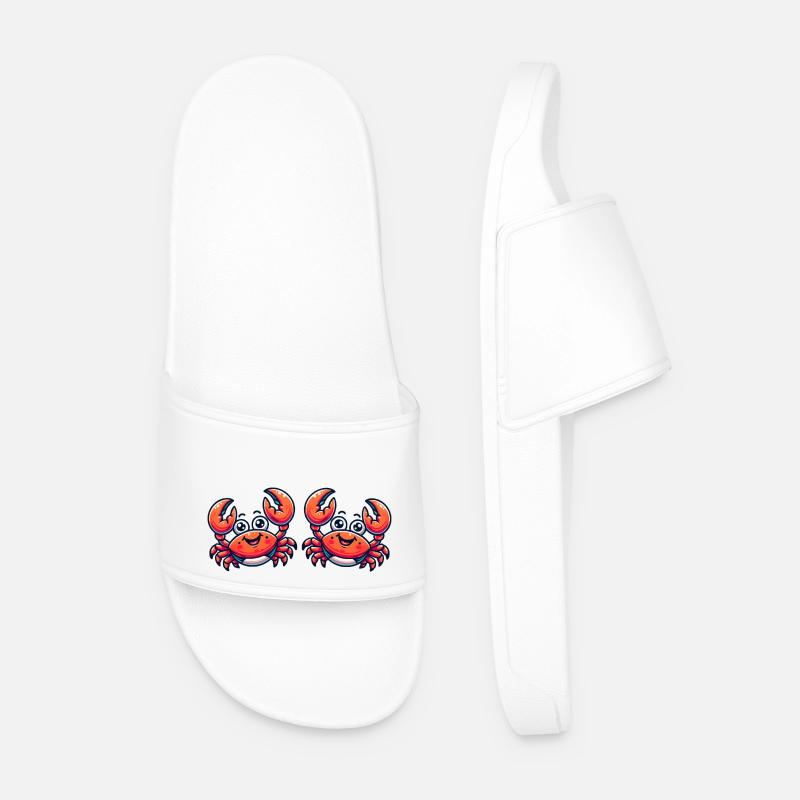 crab comic 2 - Men’s Pool Sliders - white
