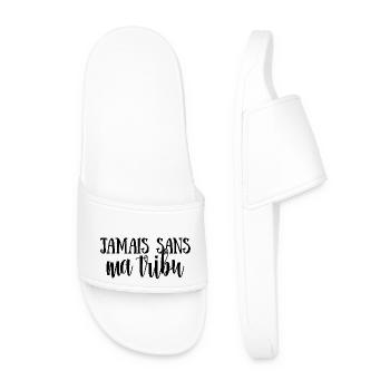 Wife Mom Mother Gift Mother's Day - Men’s Pool Sliders - white - Front