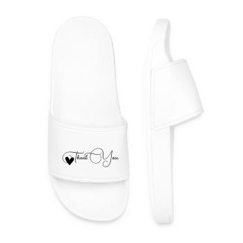 Thank you Font Line - Men’s Pool Sliders - white - Front