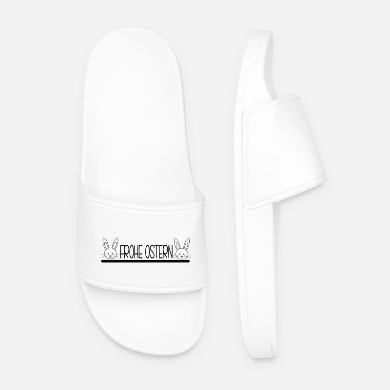 Frohe Ostern 🐰🌸 - Männer Badelatschen - Weiß