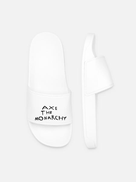 Axe the monarchy - Men’s Pool Sliders - white