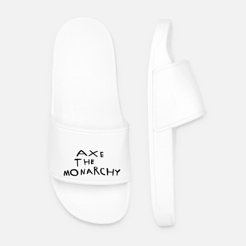 Axe the monarchy - Men’s Pool Sliders - white