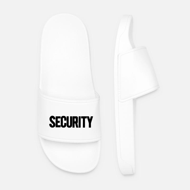 security - Men’s Pool Sliders - white
