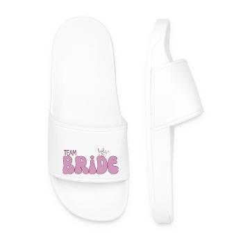 Team Bride - Men’s Pool Sliders - white - Front