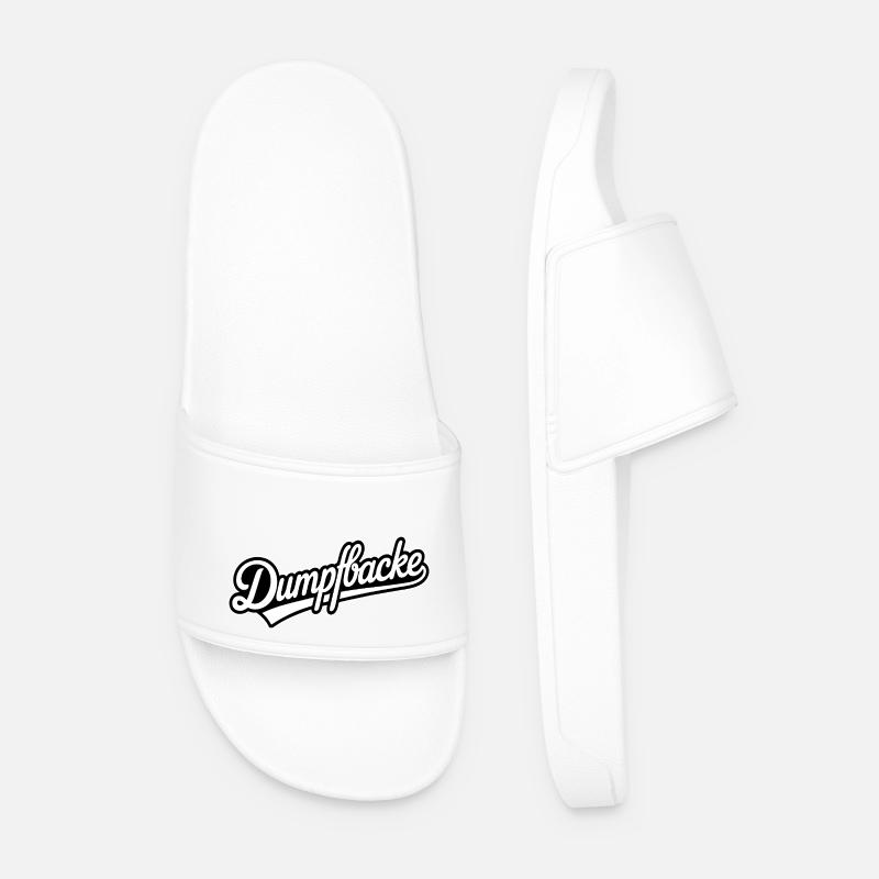 Dullfbacke - Funny German Memes - Men’s Pool Sliders - white