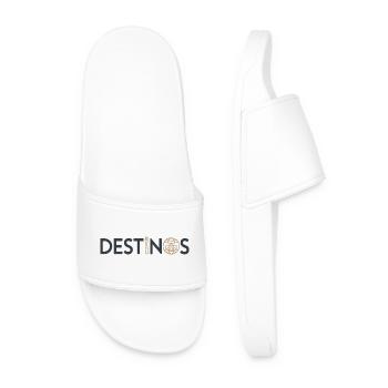 Earth-inspired Food Map Illustration - Men’s Pool Sliders - white - Front