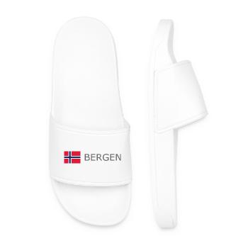 Norway Flag - Bergen - Norge - Norwegen - Men’s Pool Sliders - white - Front