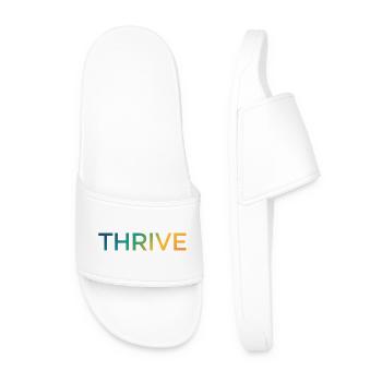 Thrive Gradient Lettering - Men’s Pool Sliders - white - Front