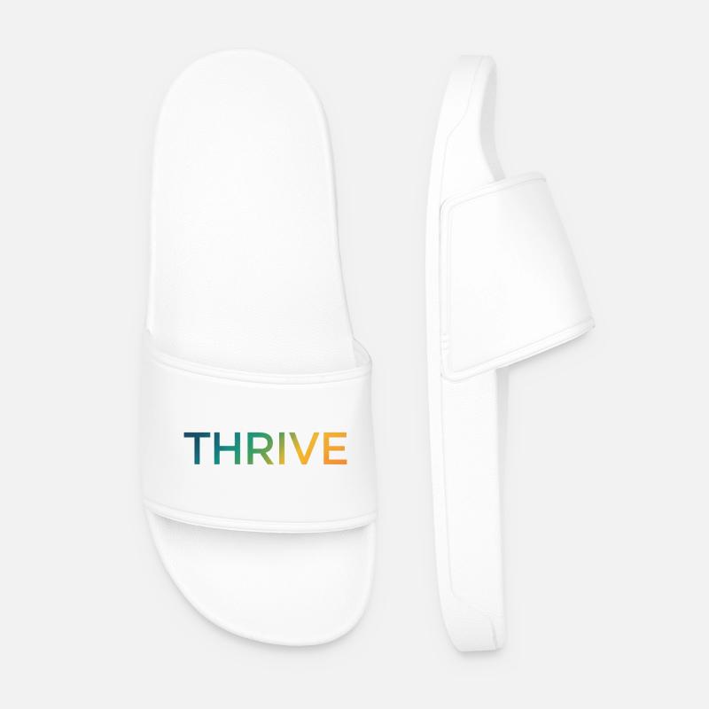 Thrive Gradient Schriftzug - Männer Badelatschen - Weiß