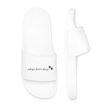 Adoptez ne magasinez pas - Déclaration sur le bien-être animal - Claquettes Homme - blanc - Devant