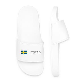 Sweden Flag - Ystad - Sverige - Schweden - Men’s Pool Sliders - white - Front