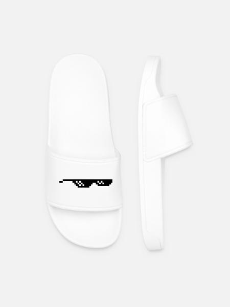 Deal with it Sonnenbrille Pixelbrille - Männer Badelatschen - Weiß