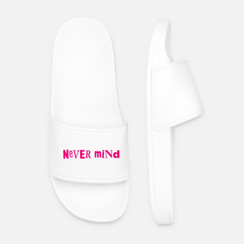 Never mind - Men’s Pool Sliders - white