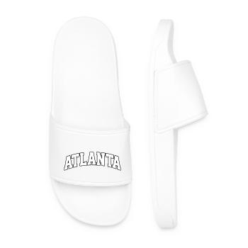 Logo Atlanta : Design collégial au style urbain - Claquettes Homme - blanc - Devant