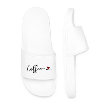 Kaffee - Männer Badelatschen - Weiß - Vorne