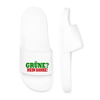 grüne nein danke - Männer Badelatschen - Weiß - Vorne
