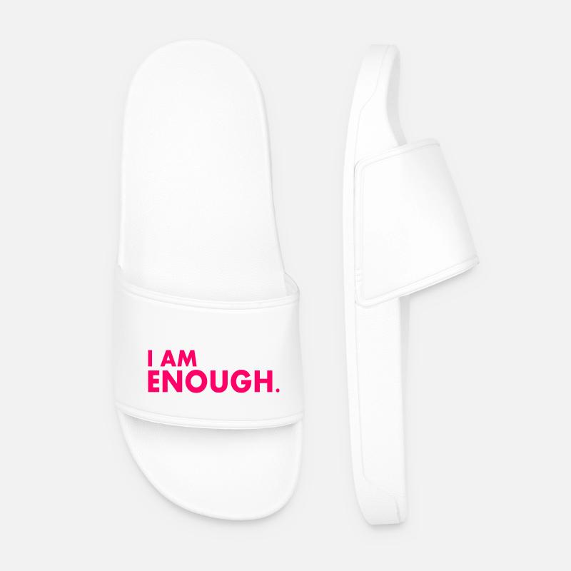 I am enough - Claquettes Homme - blanc