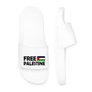Free palestine - Men’s Pool Sliders - white - Front