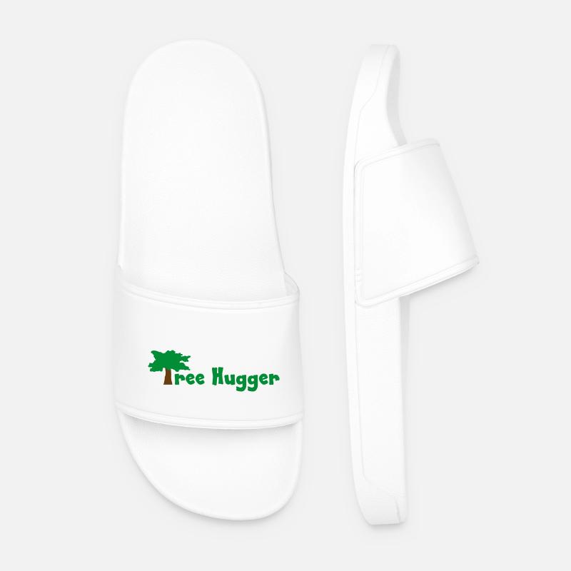 Tree Hugger - Men’s Pool Sliders - white