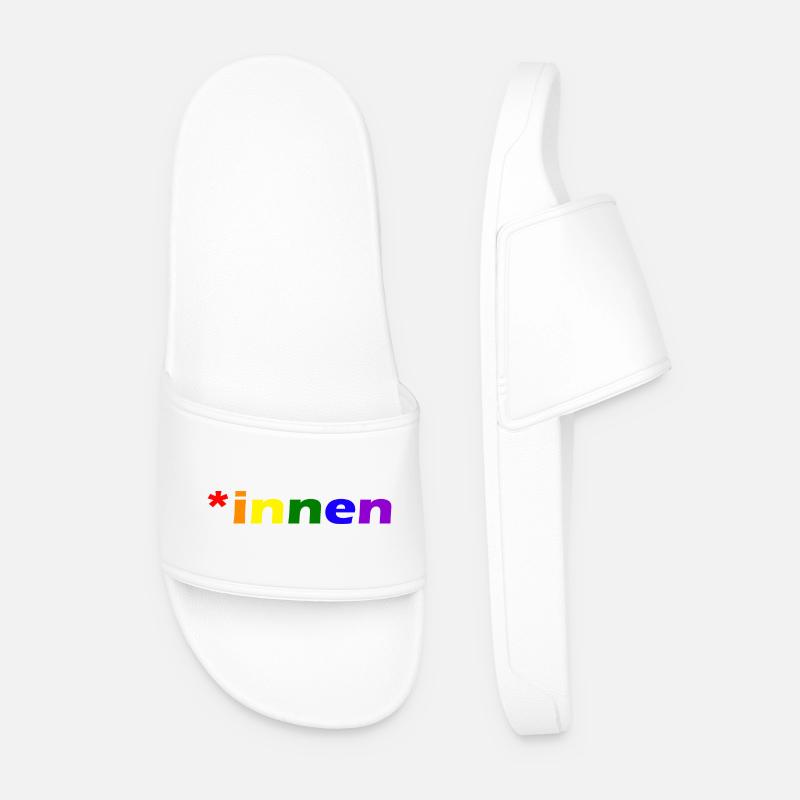*innen Gendern - Männer Badelatschen - Weiß