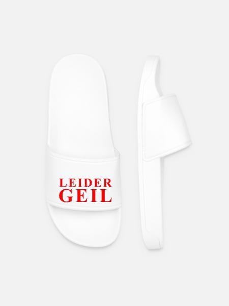 Malheureusement déclaration excitée en rouge - Claquettes Homme - blanc