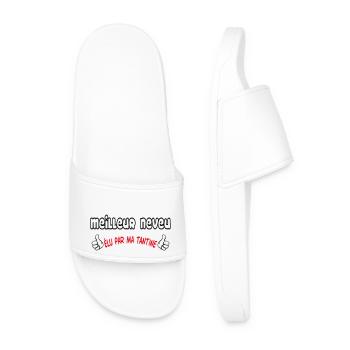 Best Nephew - Men’s Pool Sliders - white - Front