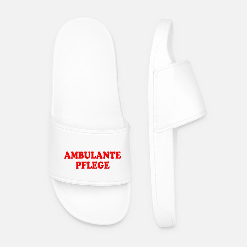 Ambulante pflege - Männer Badelatschen - Weiß