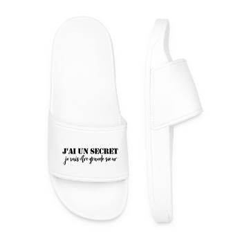 I have a secret, I'm going to be a big sister - Men’s Pool Sliders - white - Front