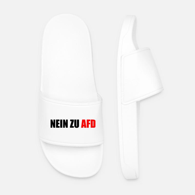 Nein zu afd - Männer Badelatschen - Weiß