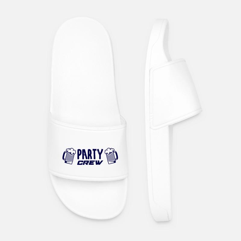 party crew - Männer Badelatschen - Weiß