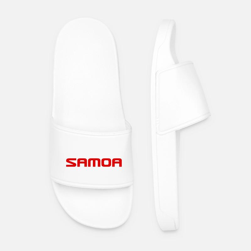 Samoa - Rugby - South Seas - Polynesia - Men’s Pool Sliders - white