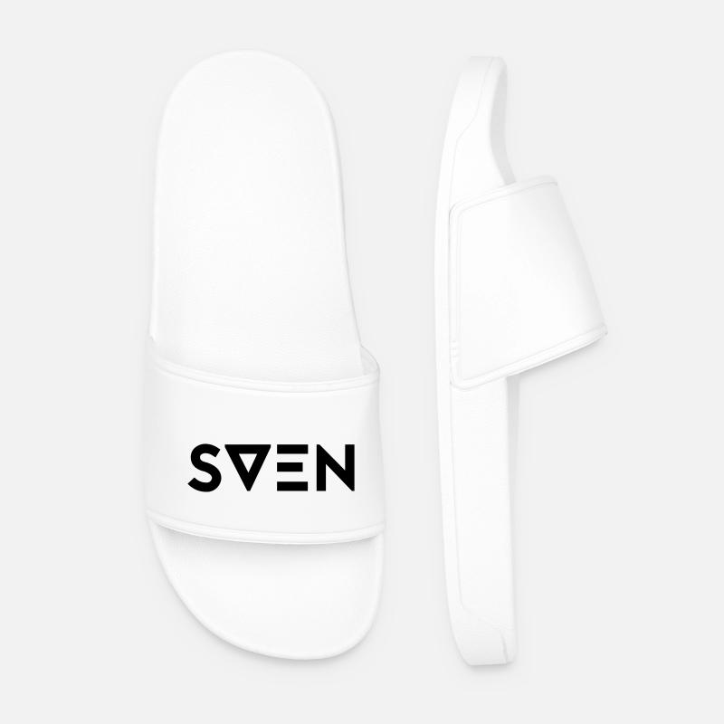 Vorname Sven - Männer Badelatschen - Weiß