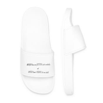 Tomorrow Yesterday Later Earlier2 - Men’s Pool Sliders - white - Front
