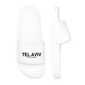 Tel Aviv - City of Lights - Israel - Men’s Pool Sliders - white - Front