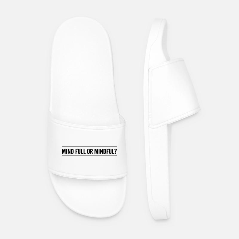 mind full or mindful? - Men’s Pool Sliders - white