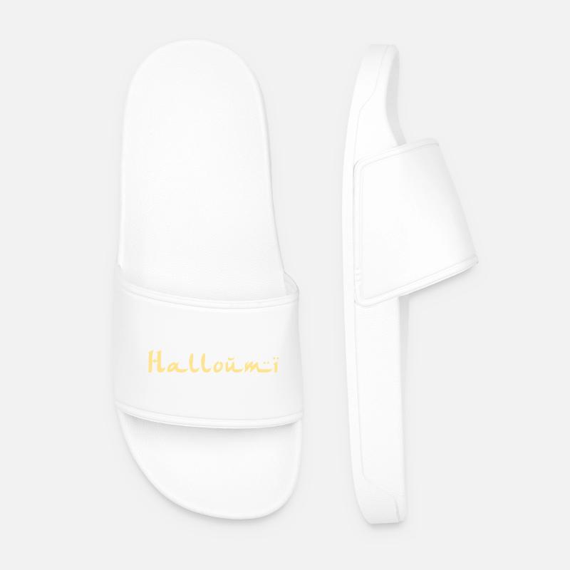 Halloumi - Men’s Pool Sliders - white