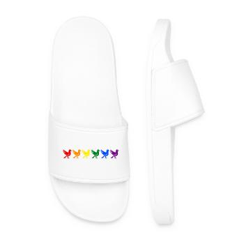 Rainbow Doves - Men’s Pool Sliders - white - Front