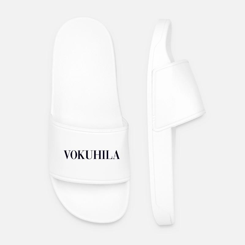 Vokuhila - Männer Badelatschen - Weiß