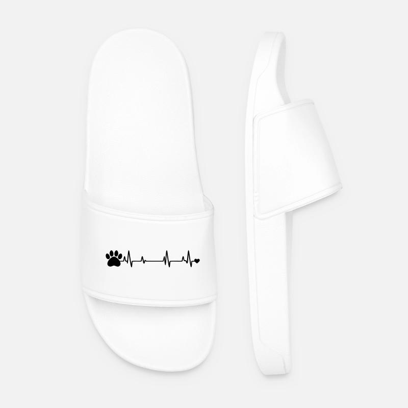 Pfotenabdruck - Männer Badelatschen - Weiß