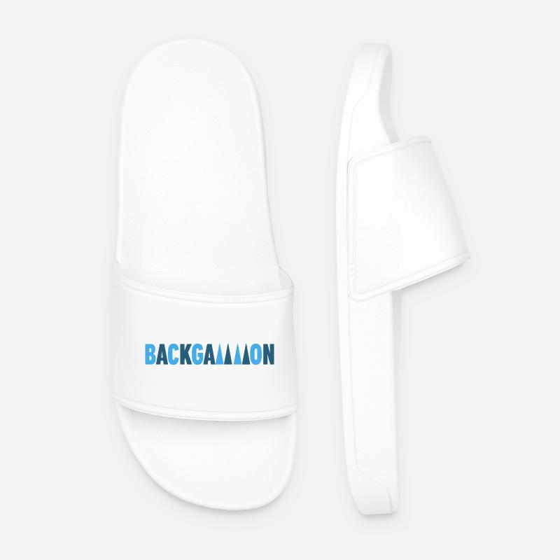 backgammon - Men’s Pool Sliders - white