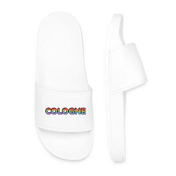 Cologne LGBTQ Rainbow Köln - Männer Badelatschen - Weiß - Vorne