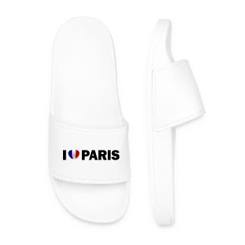 I love Paris France - Men’s Pool Sliders - white - Front